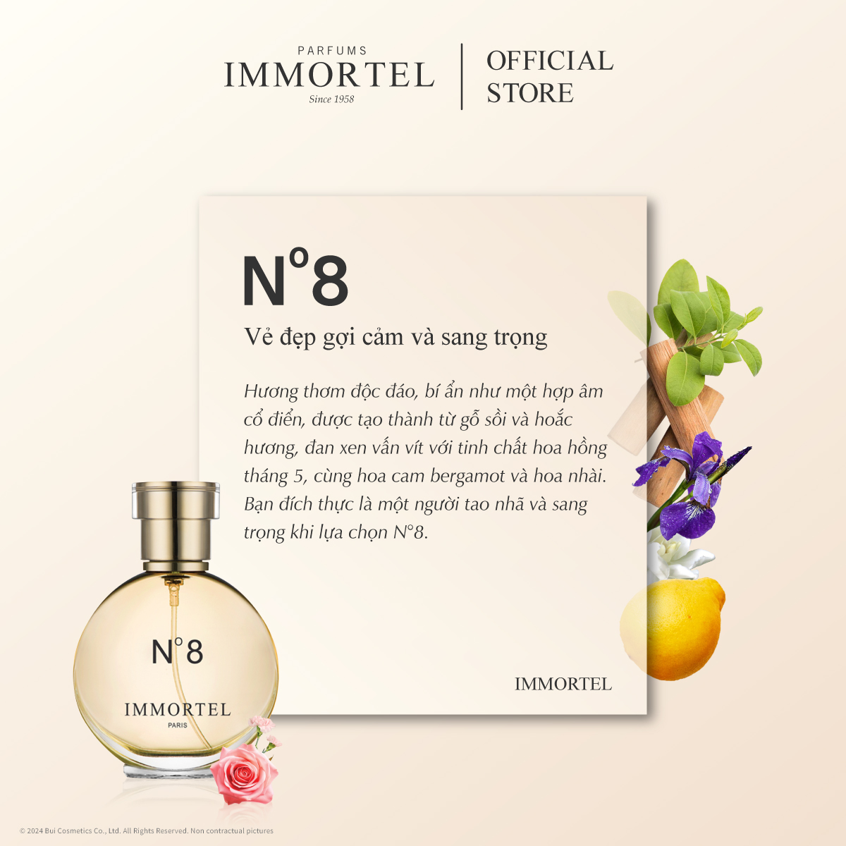 Nước Hoa Nam IMMORTEL N°8 - Eau de Parfum 60mL Nhập Khẩu Chính Hãng Pháp