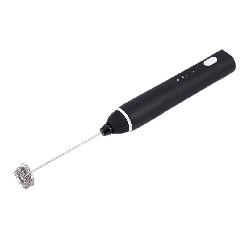 2 Bộ 2 Cối Bọt Sữa Uống Sữa Rửa Mặt Foamer Kem Đánh Nấu Trộn Cầm Tay Khuấy Cà Phê Trứng Be Đen & Bạc