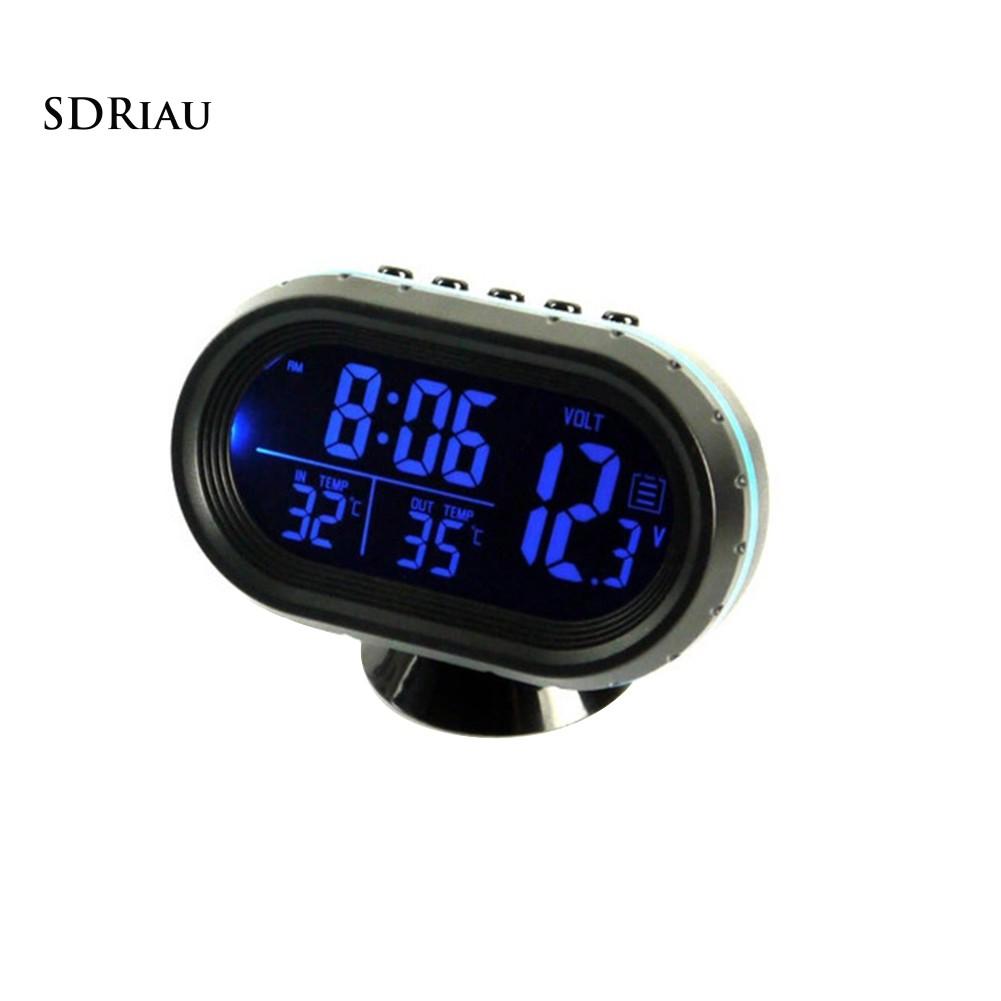 Đồng Hồ Nhiệt Kế Màn Hình Lcd Gắn Bảng Điều Khiển Xe Ô Tô