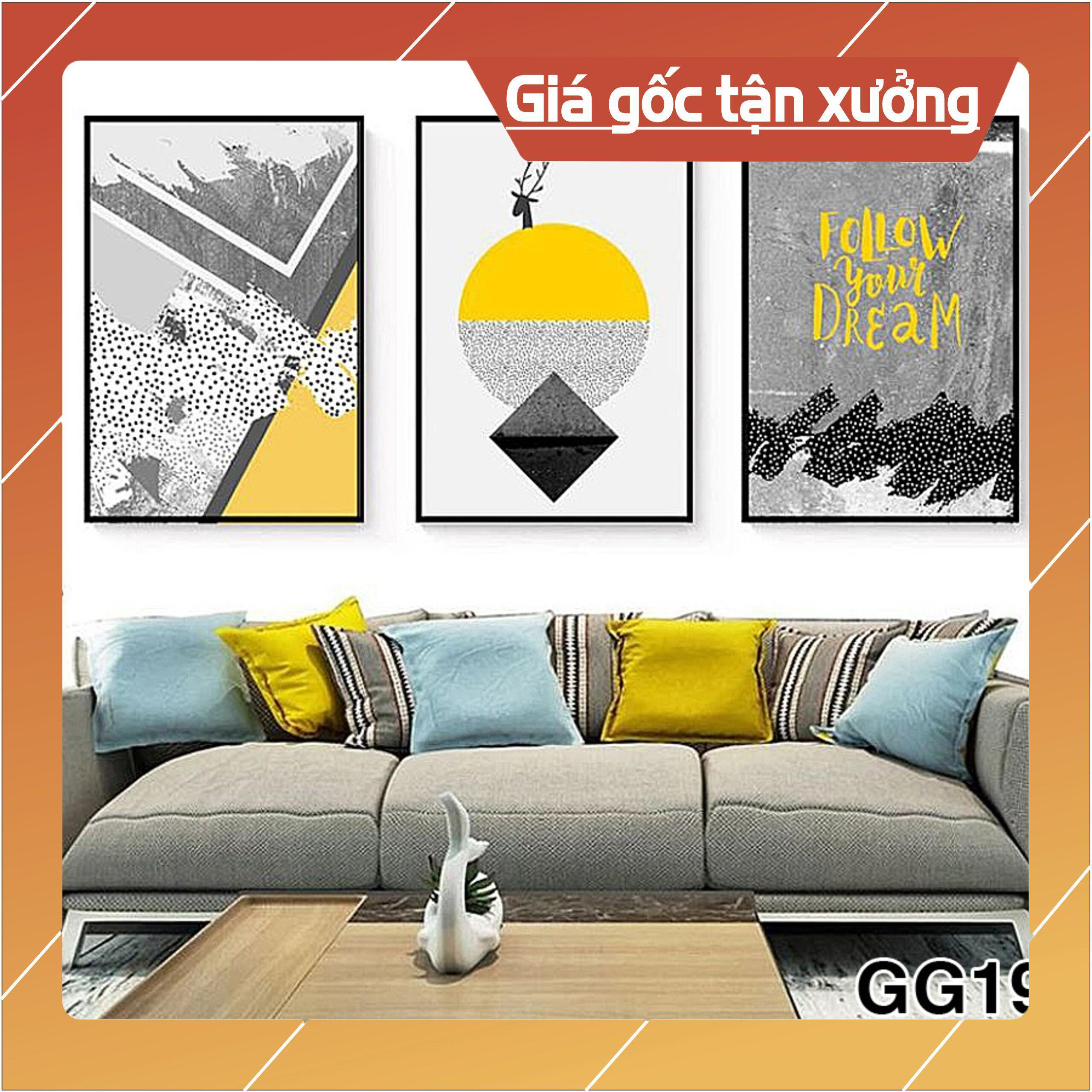 Bộ tranh treo tường phong thủy trang trí nội thất đẹp nhất thị trường phong cách hiện đại mới