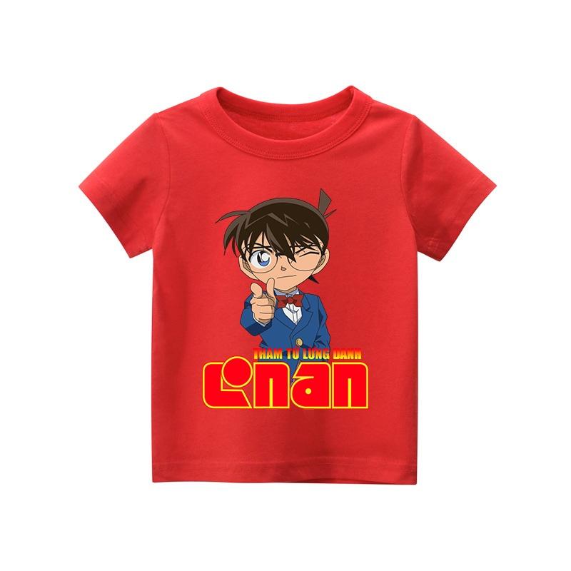 Áo thun trẻ em CONAN , 8 màu áo, đầy đủ size có big size, MÀU KHÁC NHẮN TIN SHOP