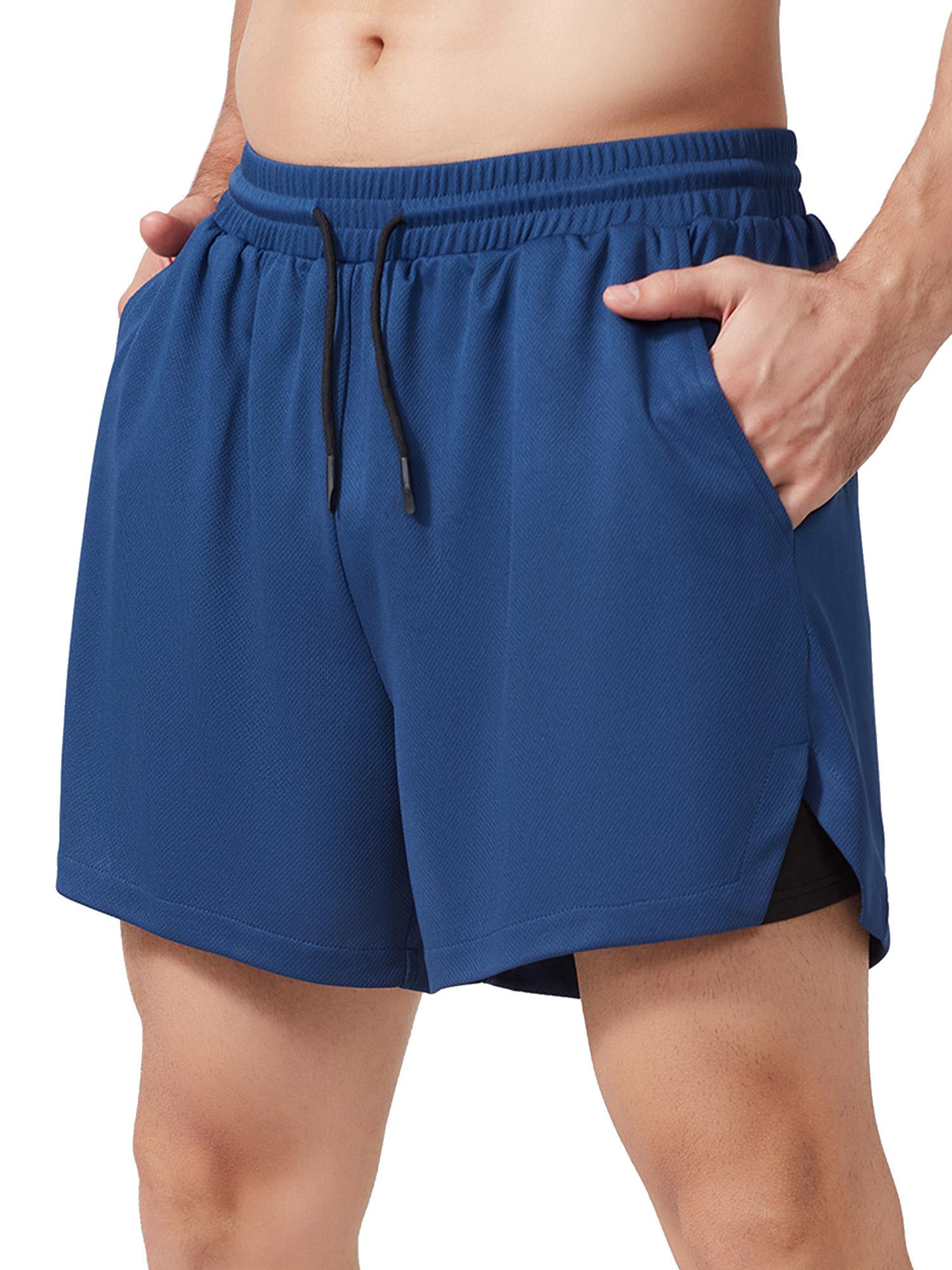 Quần Short Thể Thao Nam Có Lót 2 Trong 1 Với Túi Có Dây