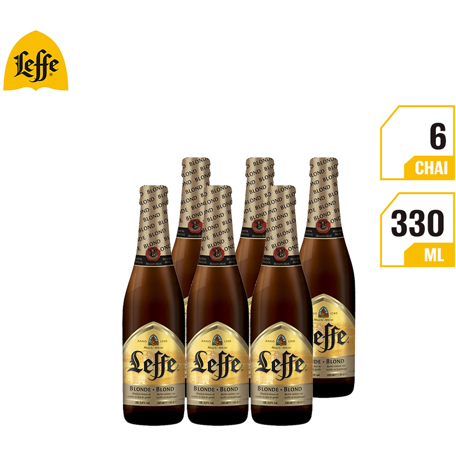 Bia Leffe Blonde Vàng 330ml 6 Chai
