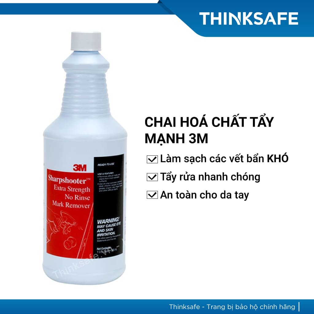 Chai tẩy rửa vết bẩn 3m Sharpshooter mark remover tẩy rửa tường, sàn, vách ngăn, chrome, vữa, thép không gỉ, gốm sứ.