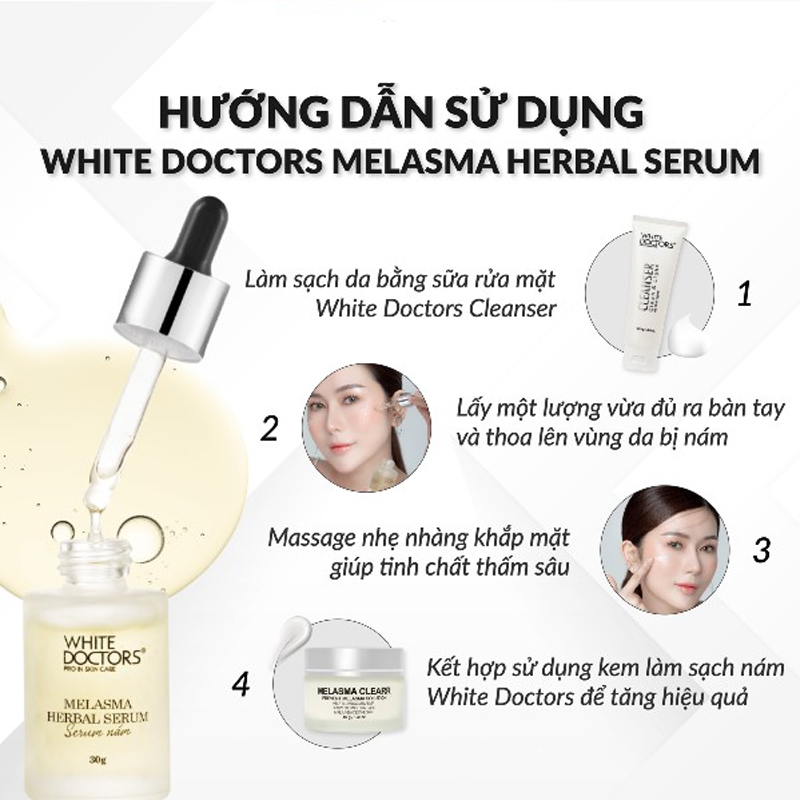 Serum trị nám White Doctors Melasma Herbal Serum 30g