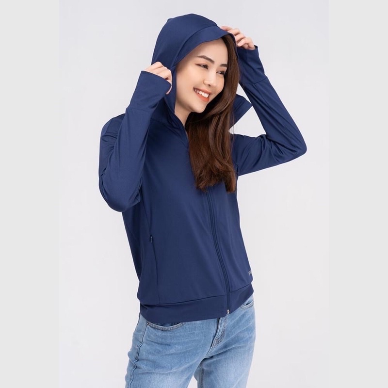Áo Chống Nắng Dáng Ngắn Có Túi Cuộn Atuner AT 029, Vải Cotton, Mỏng Nhẹ, Thông Hơi, Chống Tia UV Size L Xanh Than