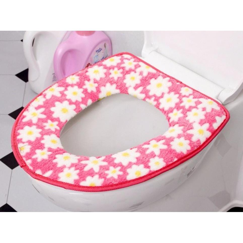 Tấm Lót Nỉ Bồn Toilet Nhiều Họa Tiết Cho Mùa Đông