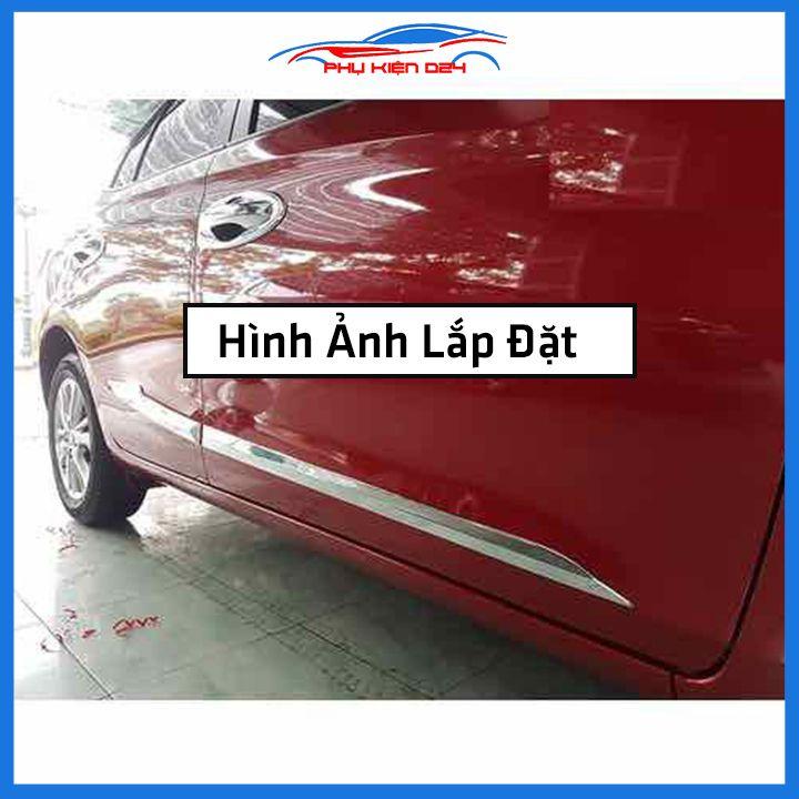 Bộ ốp nẹp sườn Vios 2019-2020-2021-2022 mạ crom trang trí làm đẹp xe