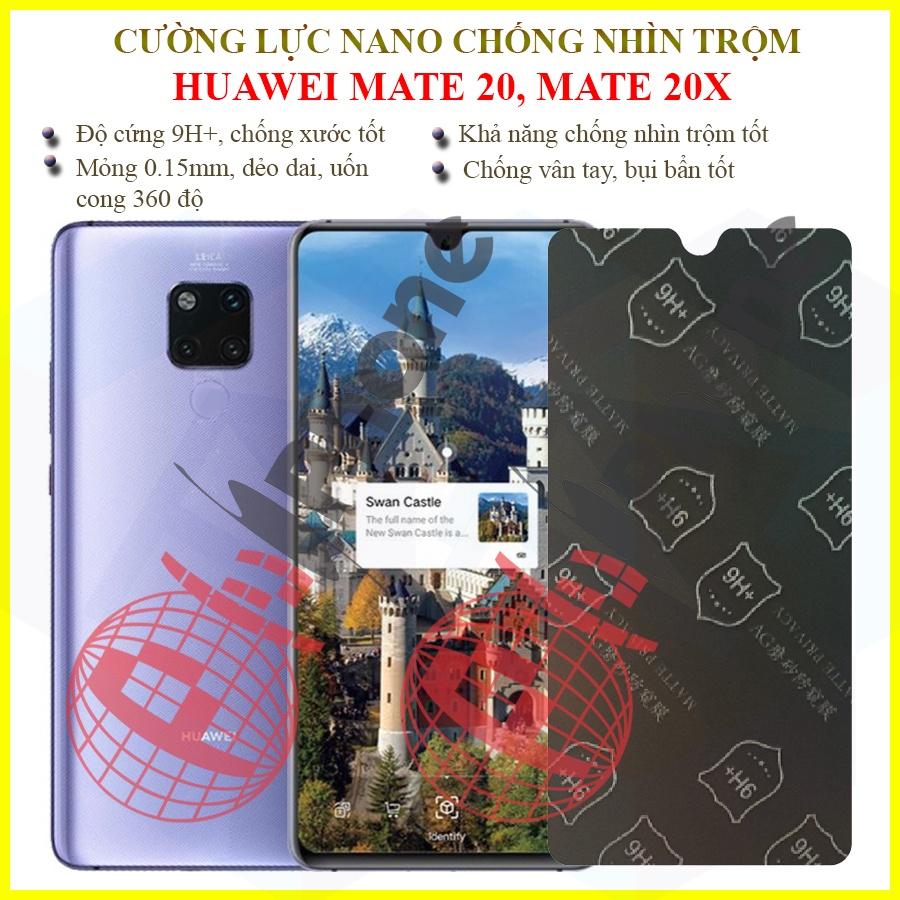 Dán chống nhìn trộm dành cho Huawei Mate 20, Mate 20x - Dán cường lực dẻo nano 9H+