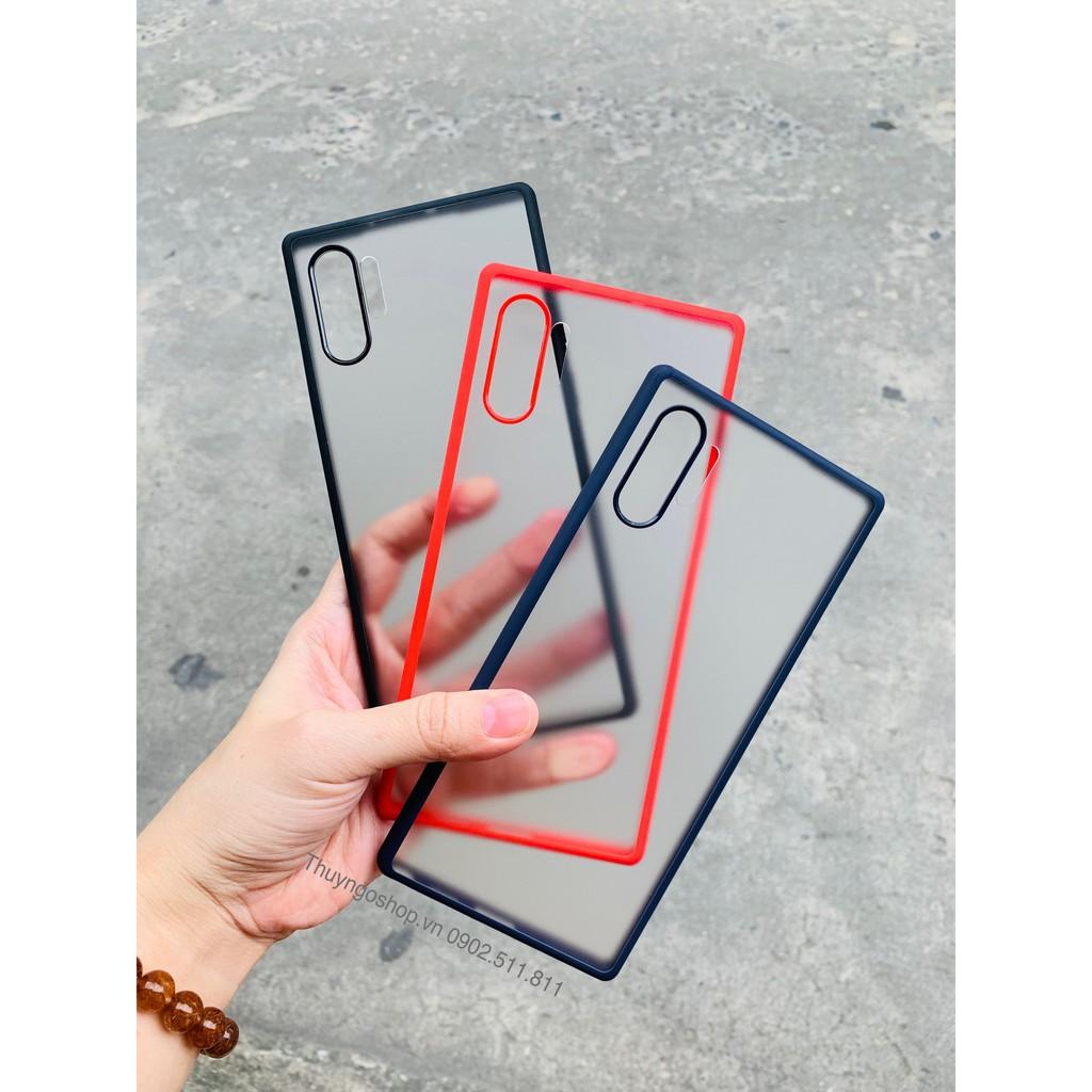 Ốp lưng viền dẻo lưng trong cứng nhám chống vân tay dành cho điện thoại Samsung Note10 / Note10 Plus -