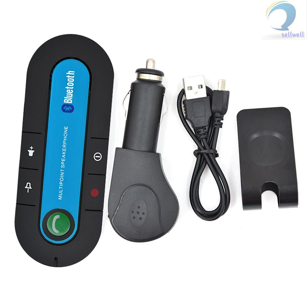 Thiết bị Bluethooth đàm thoại rảnh tay kiêm nghe nhạc gắn tấm che năng ô tô giúp bạn lái xe an toàn, Đồ chơi trang trí ô tô