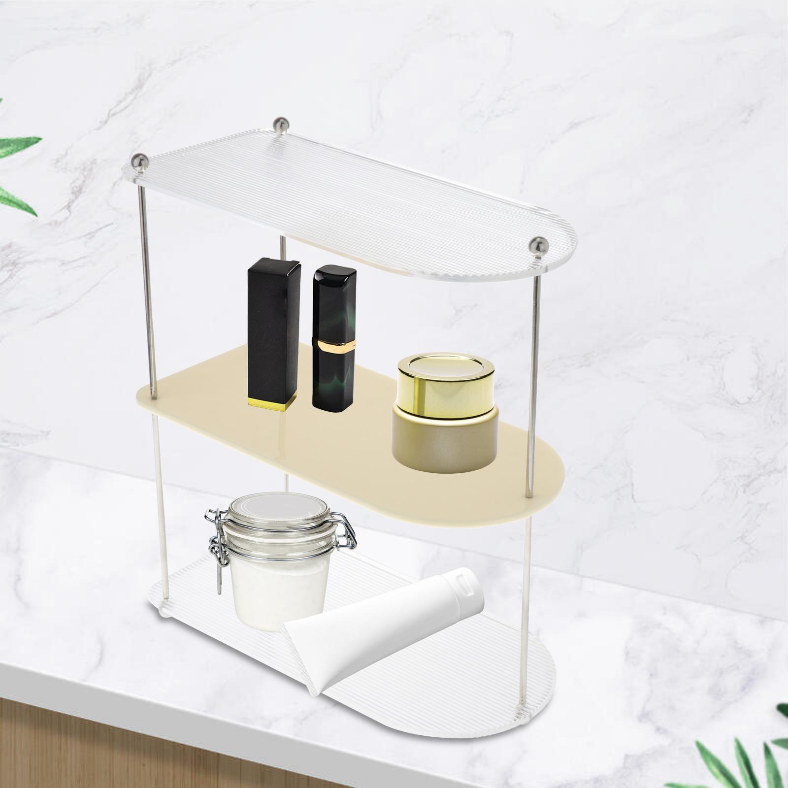 Layered Vanity Organizer Tray Holder Spice Rack for Bedroom Kitchen Dresser