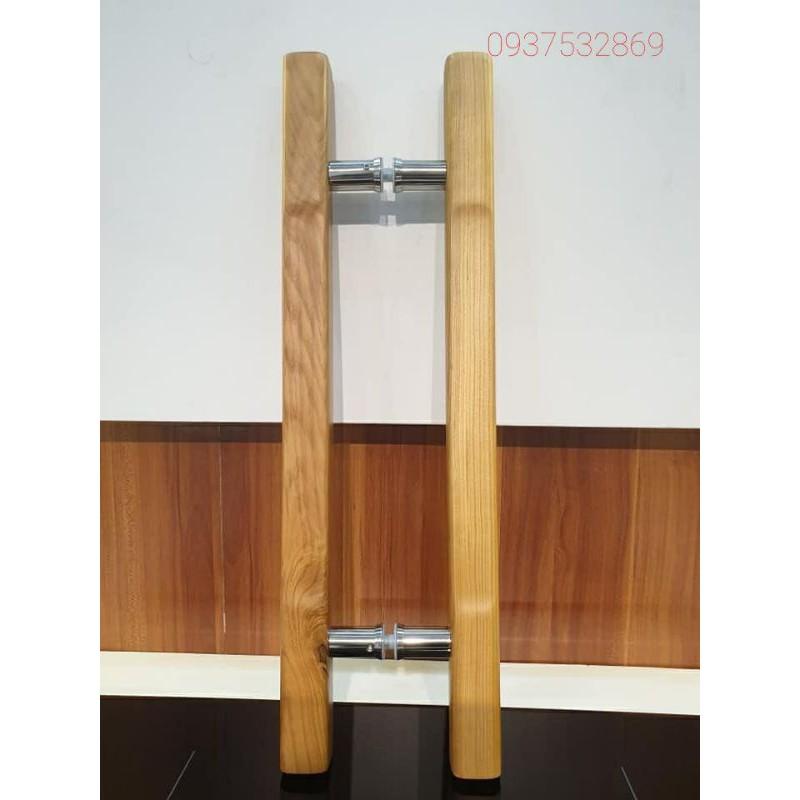Tay nắm gỗ cửa kính thủy lực, cửa gỗ