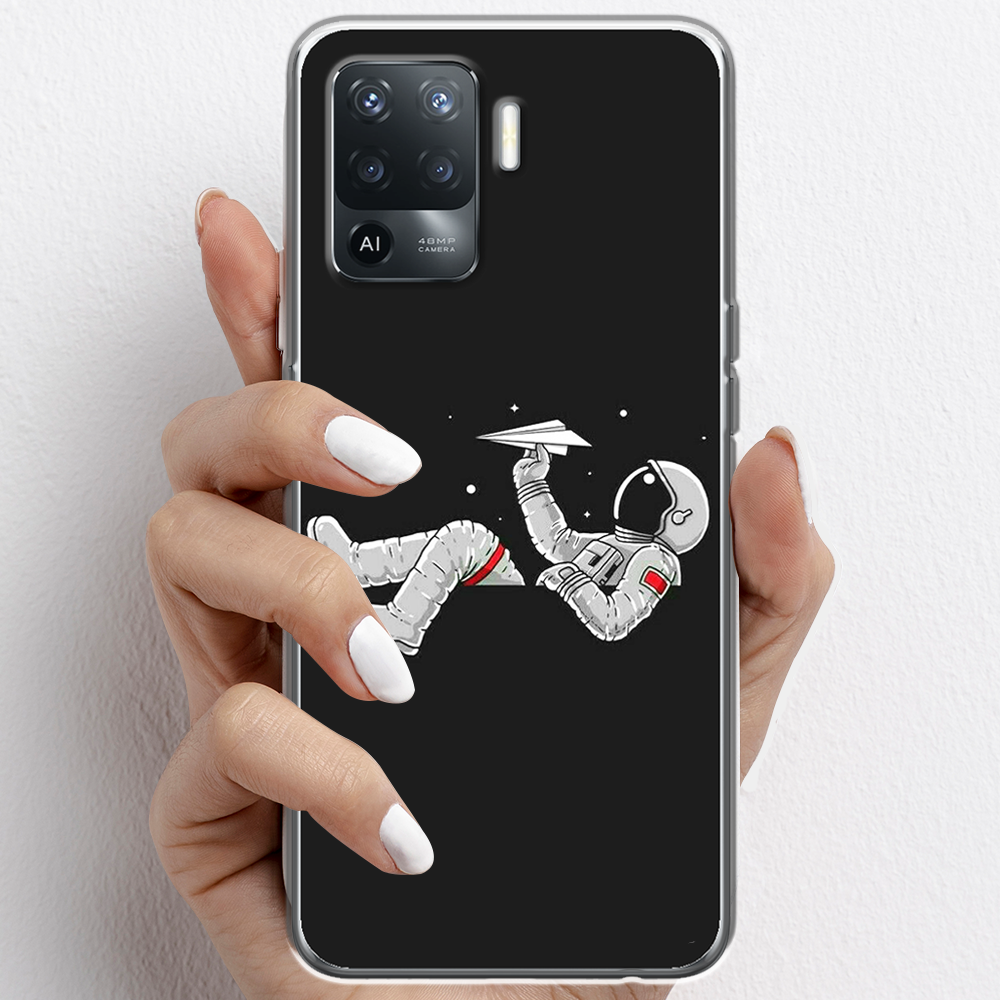 Ốp lưng cho Oppo A54, Oppo A94 nhựa TPU mẫu Phi hành gia