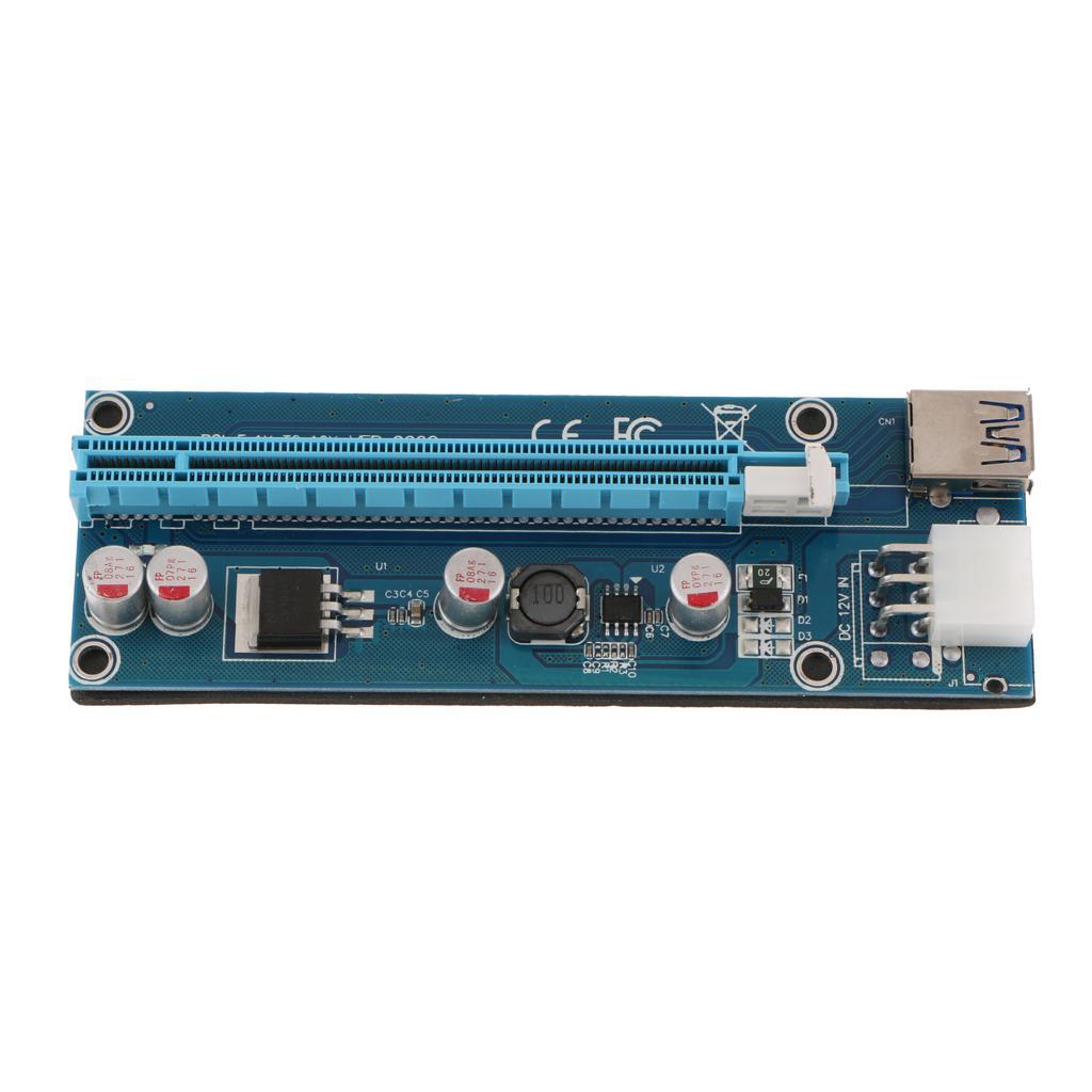 VER006C 1x To 16x GPU Extender Riser Card 6 PIN SATA Adapter Cable USB 3.0