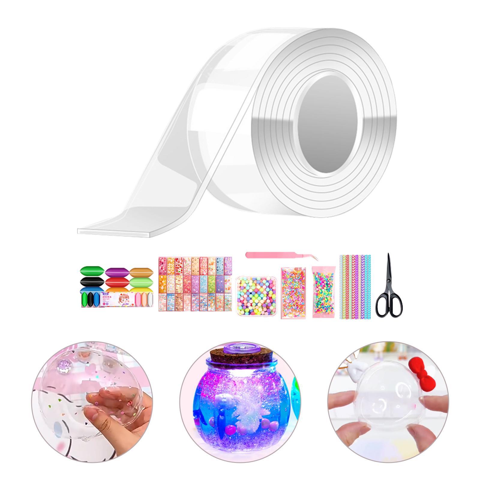 Blow Bubbles Double Sided Tape Traceless Sticky Tape Sensory Toy DIY Crafts