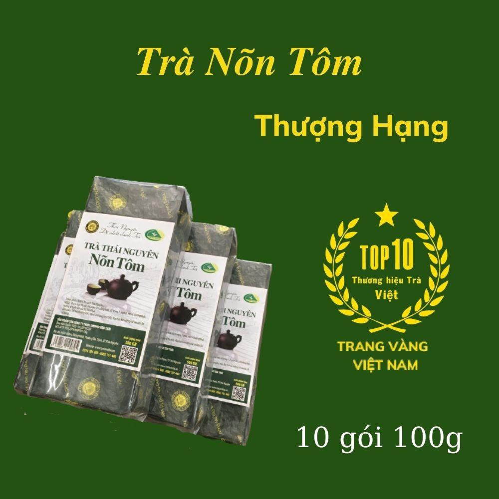 1kg Trà Nõn Tôm THƯỢNG HẠNG Thái Nguyên 10 gói 100g Trà Xanh Tâm Thái 2 túi 500g Trà Nõn Tôm Tân Cương