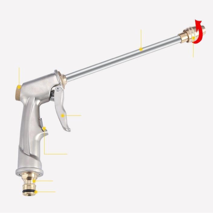 Bộ dây vòi xịt nước rửa xe,tưới cây .tăng áp 3 lần,loại 7m,10m 206701-2 đầu đồng,cút đồng+ tặng móc khoá