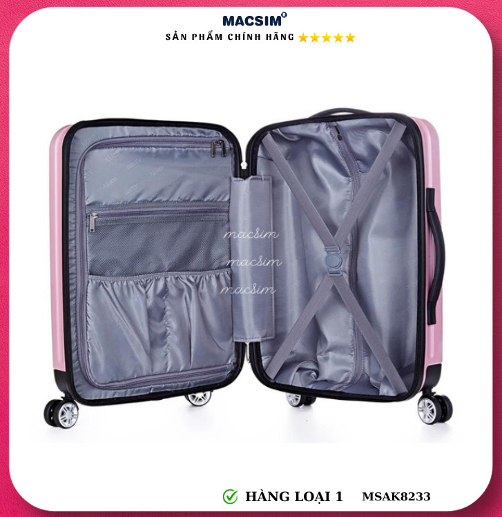 Vali cao cấp Macsim Aksen hàng loại 1 MSAK8233 cỡ 20inch 24inch
