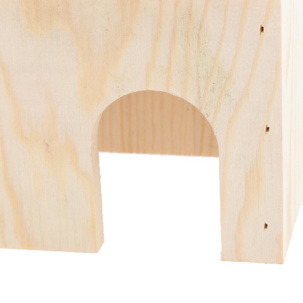 Wooden Hamster House Hideout Hut Hideaway  Toys Chews for Small