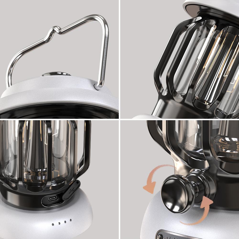 Đèn Lồng Cắm Trại Mini Usb Với Ánh Sáng Trắng Cam Ấm Áp Ipx4 Chống Nước