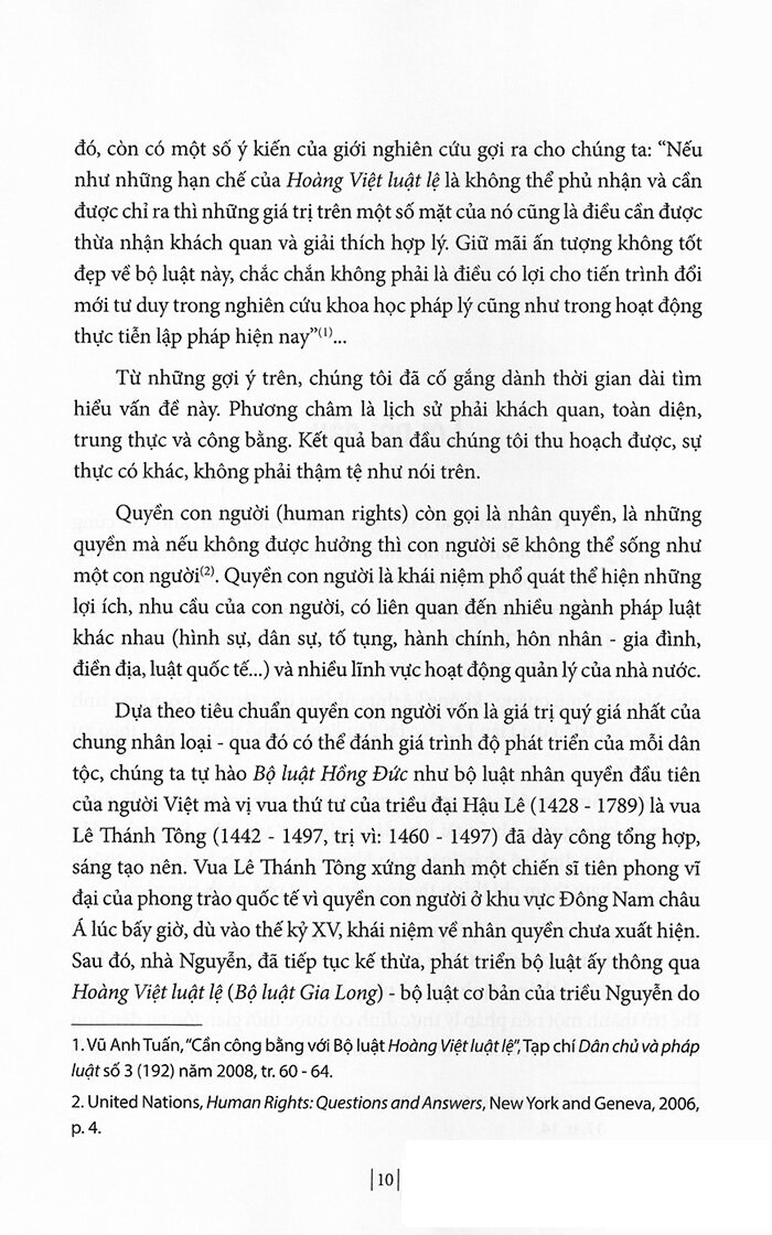 Nhân Quyền Của Người Việt - Từ Bộ Luật Hồng Đức Đến Bộ Luật Gia Long