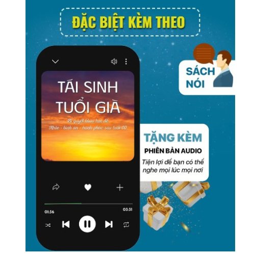Sách - Tái Sinh Tuổi Già - Bí quyết khoa học để Khỏe, Bình an, Hạnh phúc sau tuổi 60 ( Nowlife chính hãng)