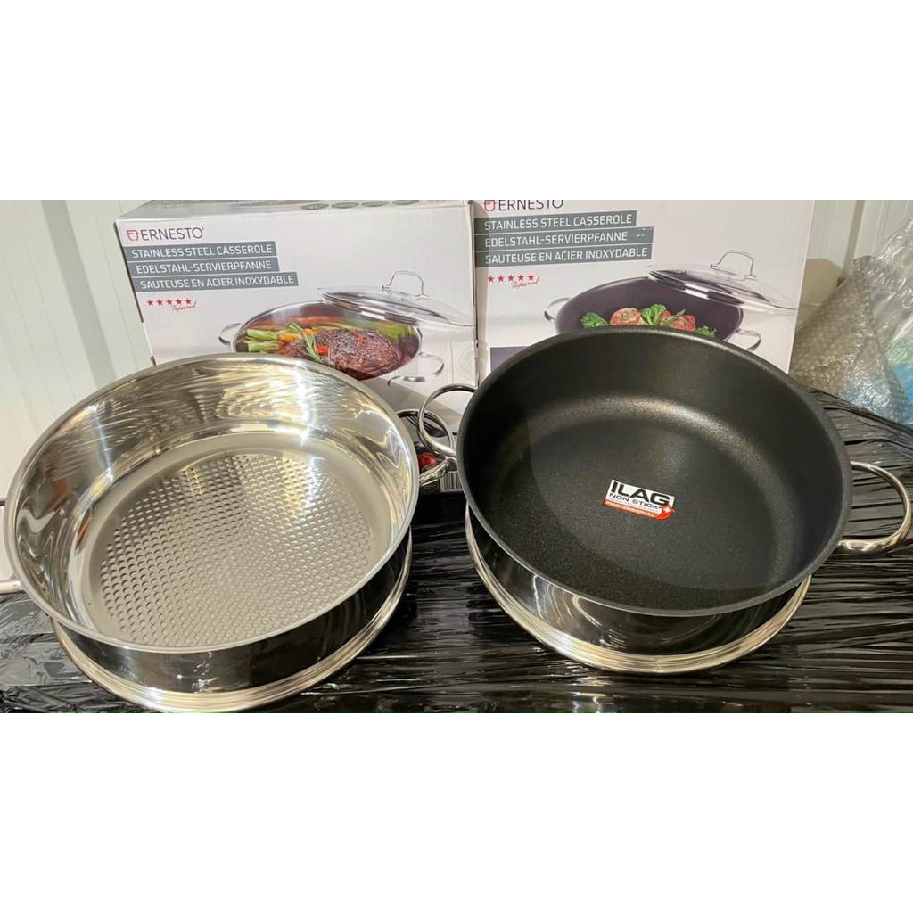 Nồi Chảo Đa Năng ERNESTO, Size 28cm, Chống Dính, Chảo Chiên Rán Tiện Dụng, Dùng Cho Mọi Loại Bếp, Nhập Đức