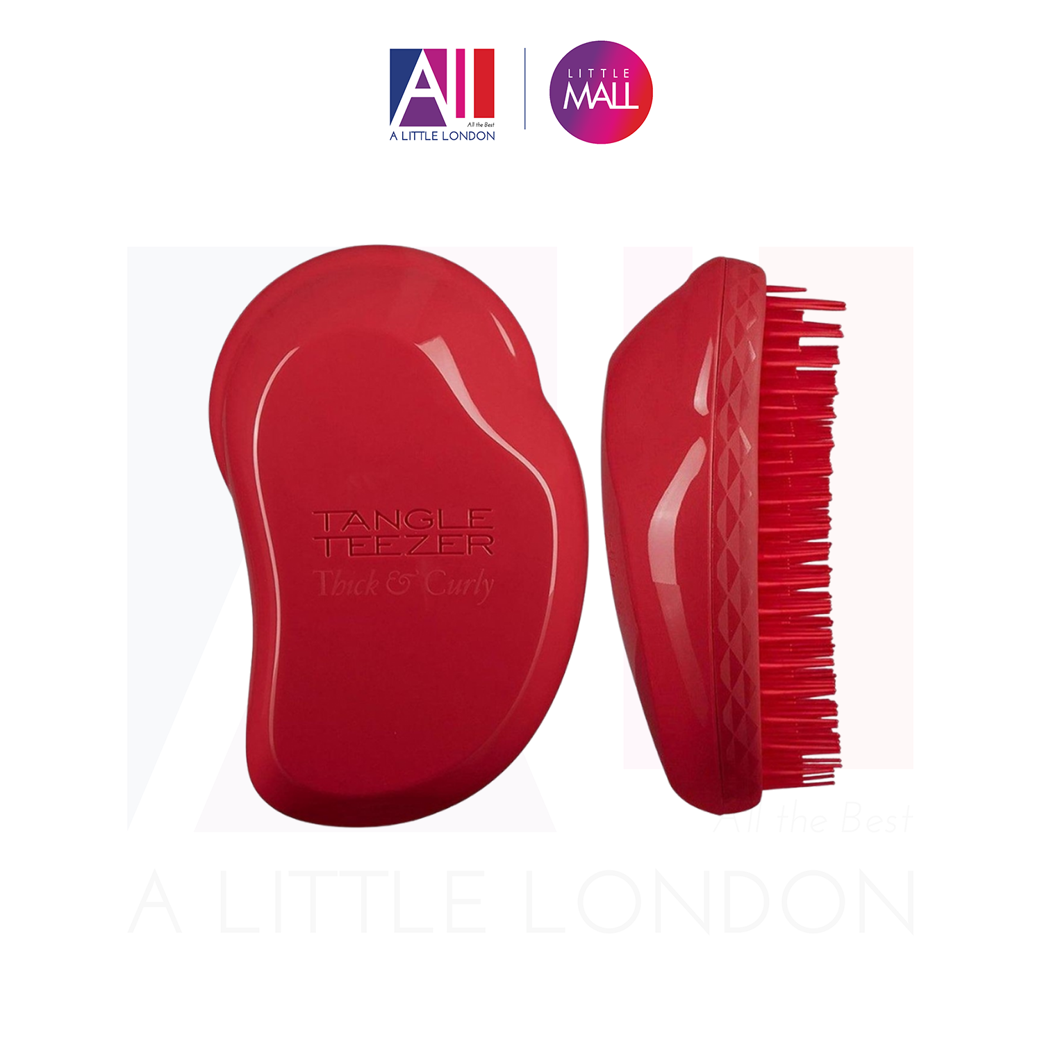 Lược chải tóc xoăn, dày Tangle Teezer Detangling Hairbrush Thick &amp; Curly - Salsa Red (Bill Anh)