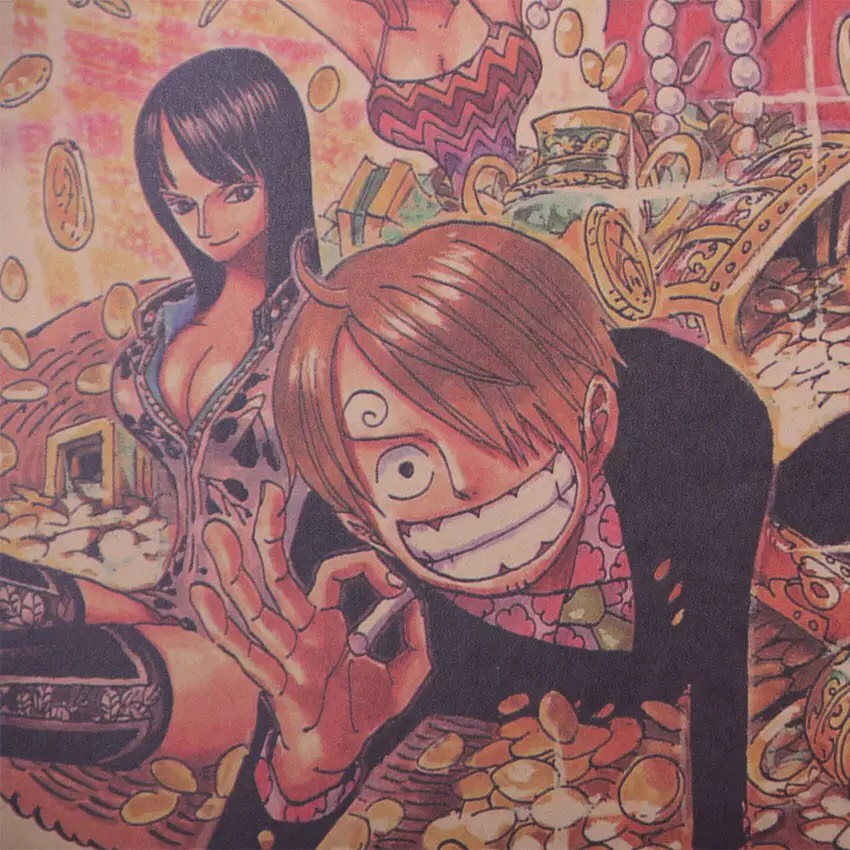 Bộ 10 Tấm Anime Gồm 9 Tấm poster và 1 Áp Phích ( One Piece )