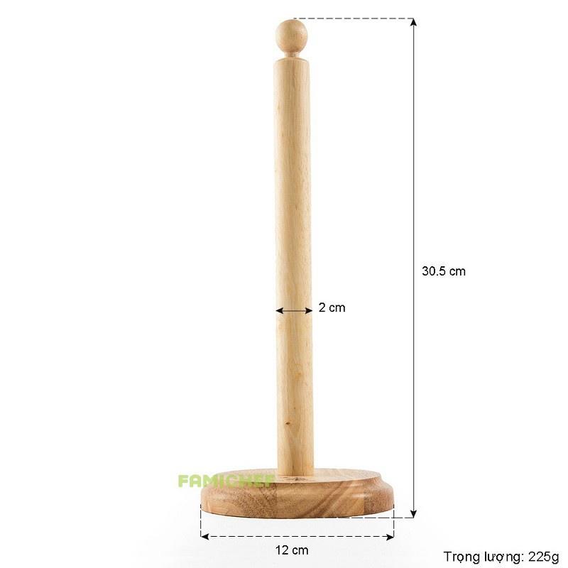 Cọc Gỗ Cắm Cuộn Giấy Lau Đa Năng Nhà Bếp Chắc Chắn s12