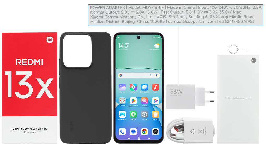 Điện thoại Xiaomi Redmi 13x - Hàng chính hãng