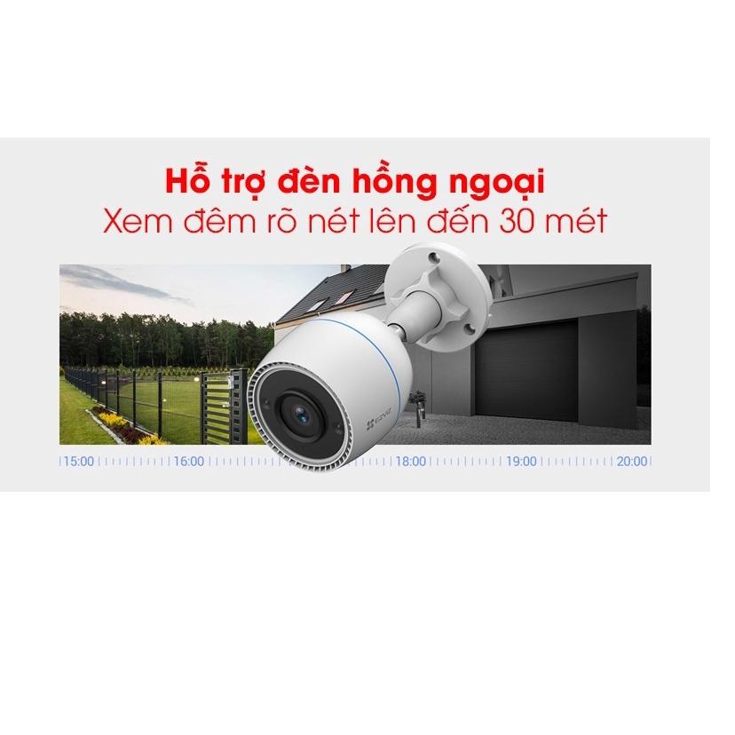 Camera Wifi Ngoài Trời EZVIZ C3TN 2M mới 2022 - chuẩn nén H265, tích hợp mic thu âm - Hàng Chính Hãng