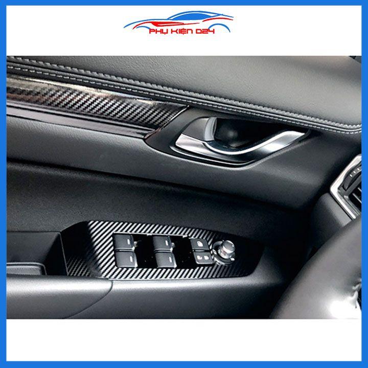 Ốp nội thất xe ô tô CX8, CX-8 2019-2020-2021-2022 nhựa ABS vân cacbon