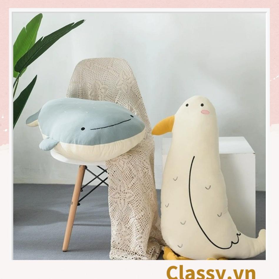 Gối ôm đồ chơi Classy gối ôm đầu trang trí nhà cửa hình con vật siêu mịn siêu êm B1368 - CÁ