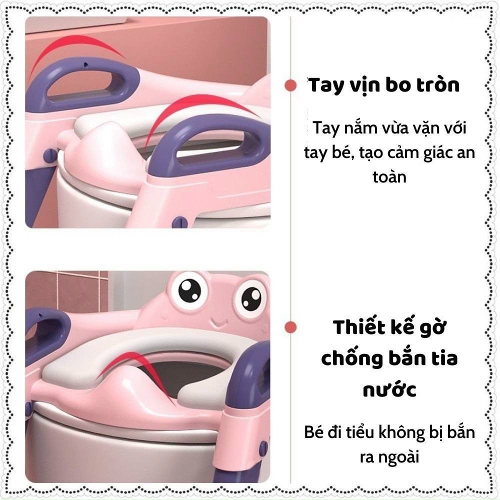 Thang Bô, Thang Đi Vệ Sinh Có Nắp Đậy Tiện Lợi Dành Cho Bé Trai Và Bé Gái - Hàng Chính Hãng  - Bé trai
