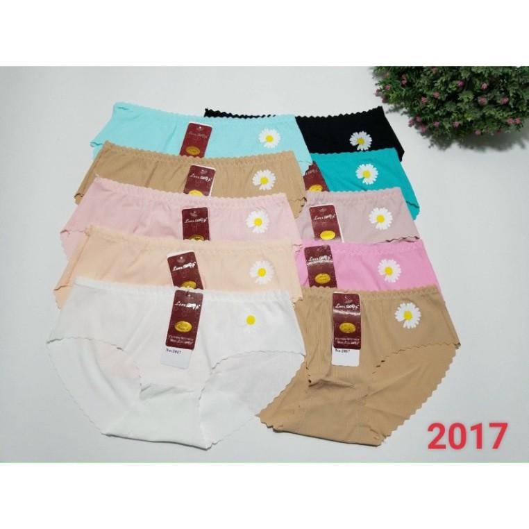 Quần Lót Nữ. Quần Lót Gân tăm hoa cúc không đường viền 2015-2016