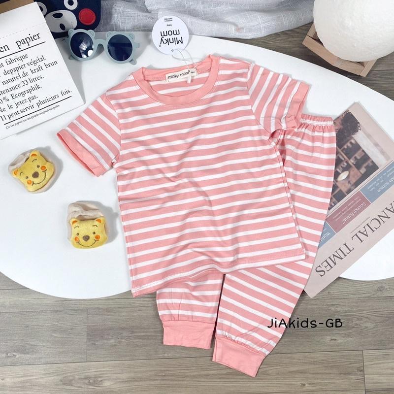 Đồ Bộ Bé Trai Bé Gái Cộc tay Quần dài Minky Mom, Quần áo trẻ em vải Thun Lạnh mềm mịn thoáng mát an toàn cho bé TN_02