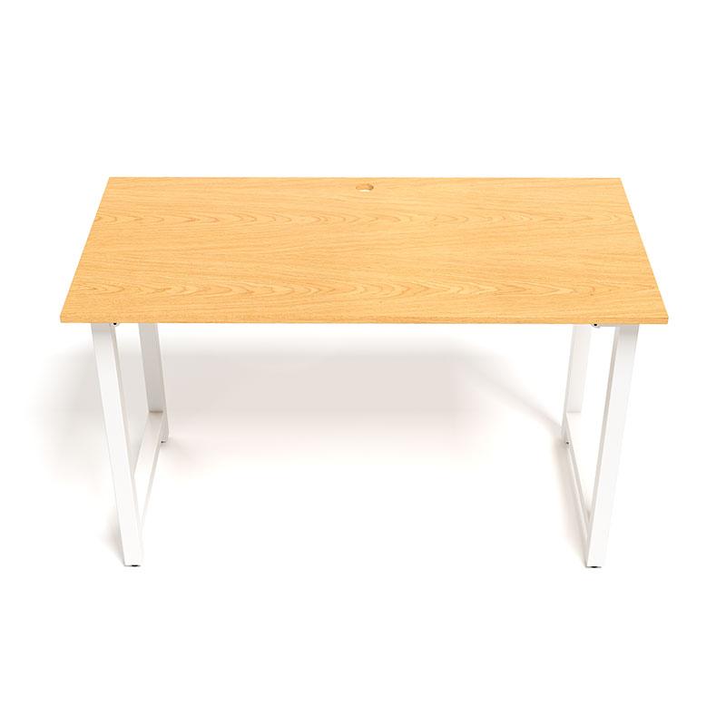 Bộ Bàn Oak-T Vân Gỗ Sồi Chân Gấp Gọn Và Ghế Eames Chân Gỗ IBIE TOOATO12W-EAMSW - Trắng