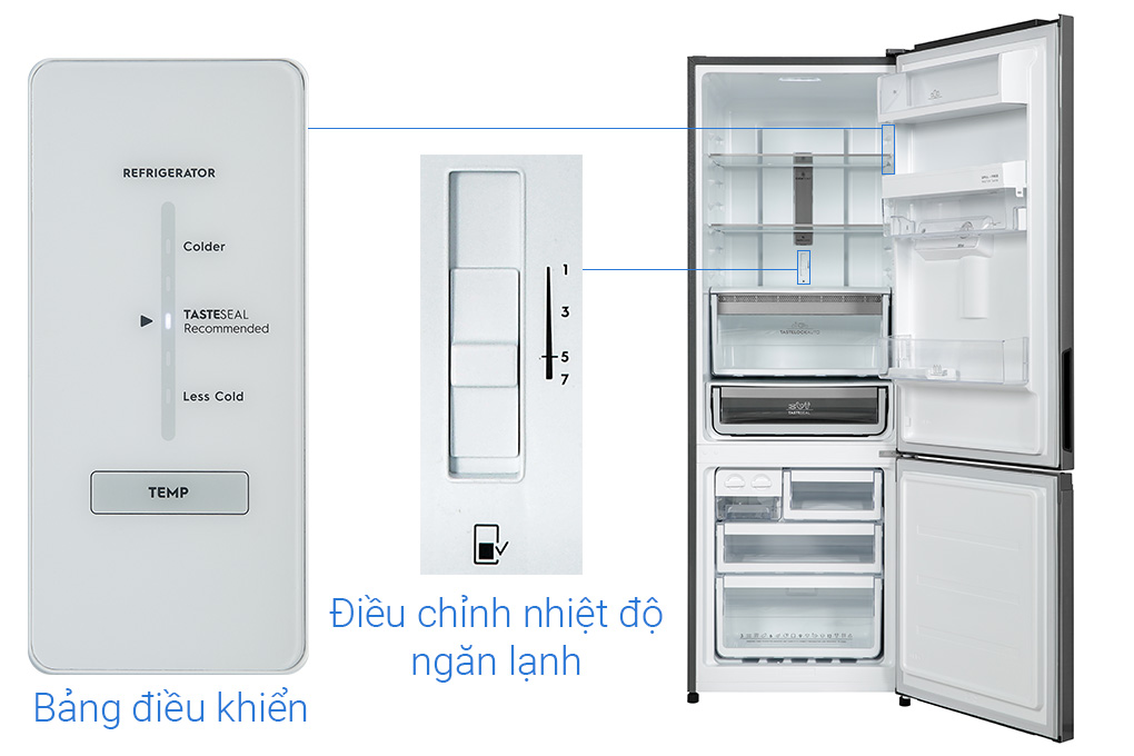 Tủ lạnh Electrolux Inverter 335 Lít EBB3742K-A - Hàng chính hãng - Giao HCM và 1 số tỉnh thành