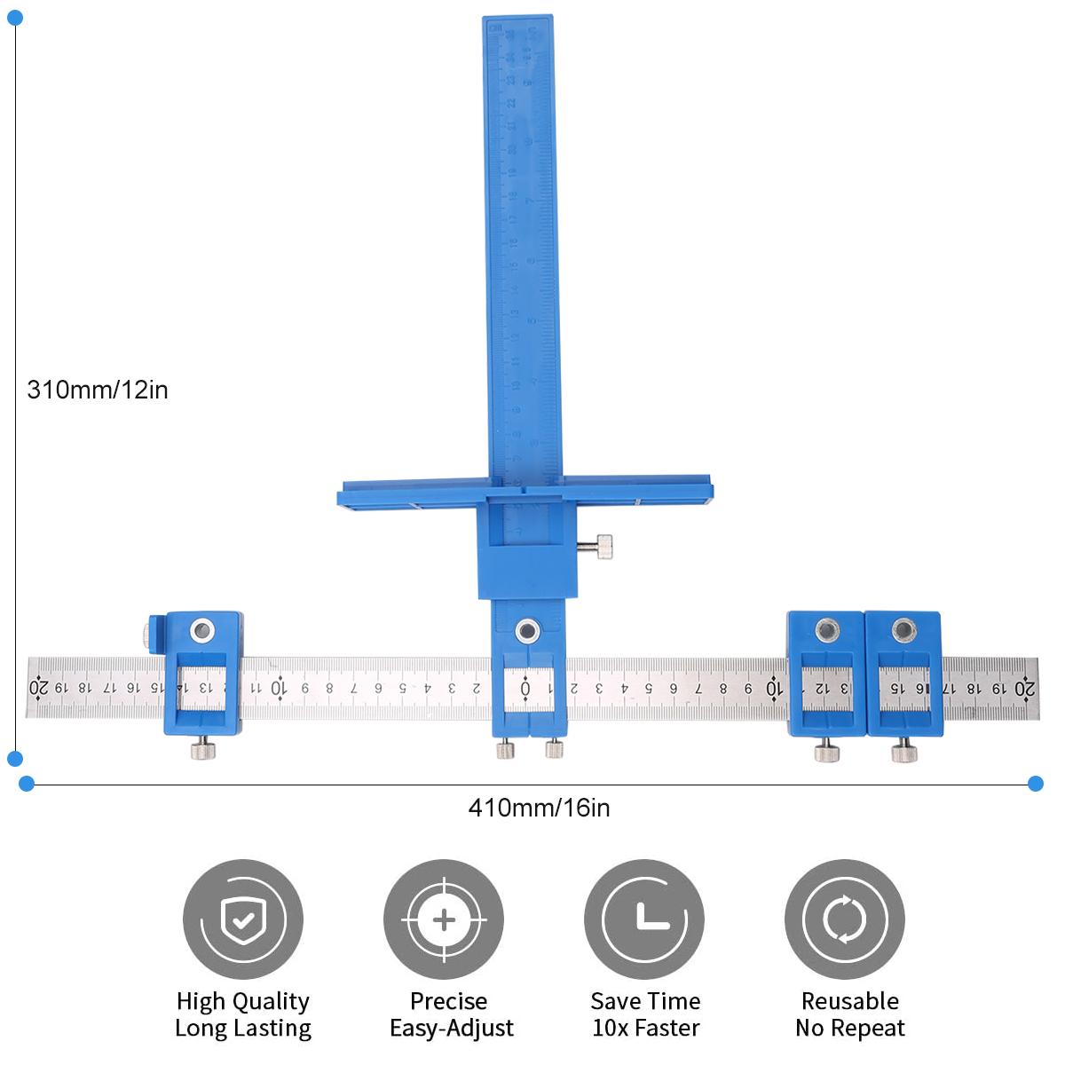 Cabinet Hardware Jig Punch Locator Adjustable Woodworking Drilling Dowelling Tool For Handles Knobs on Doors Drawer Pull