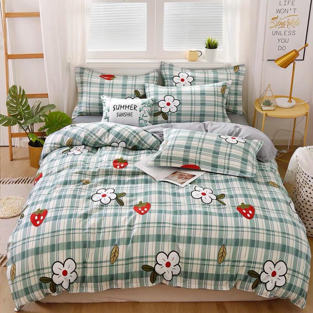 Bộ Ga Giường Và Vỏ Gối Cotton Korea Bedding Đủ Kích Thước Trải Nệm 1m4, 1m6, 1m8 Chưa Gồm Chăn