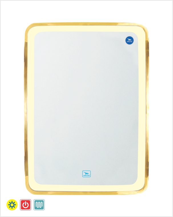 Gương đèn cảm ứng khung viền vàng cao cấp GD 8835-8