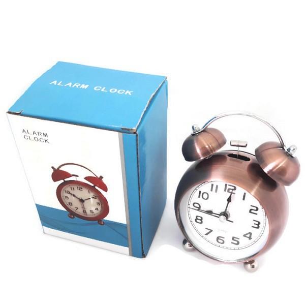 Đồng hồ để bàn HISTORY ALARM báo thức mạ đồng, thiết kế nhỏ gọn, chuông to