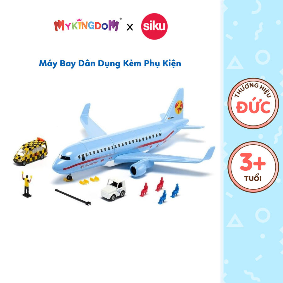 Đồ chơi mô hình SIKU Máy bay dân dụng kèm phụ kiện nhiều loại 5402