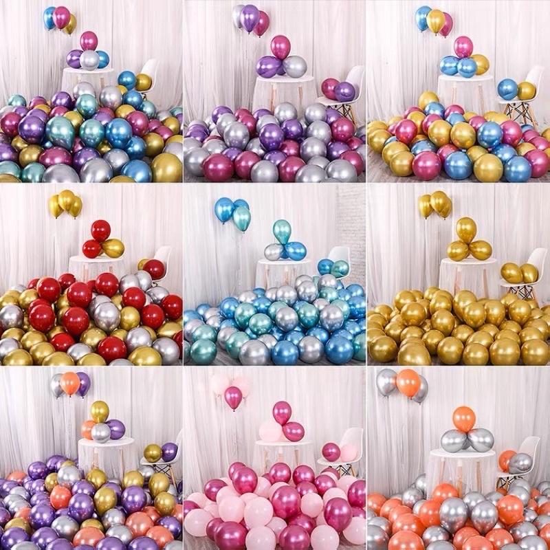 Bóng bay siêu nhũ mix màu 20 quả
