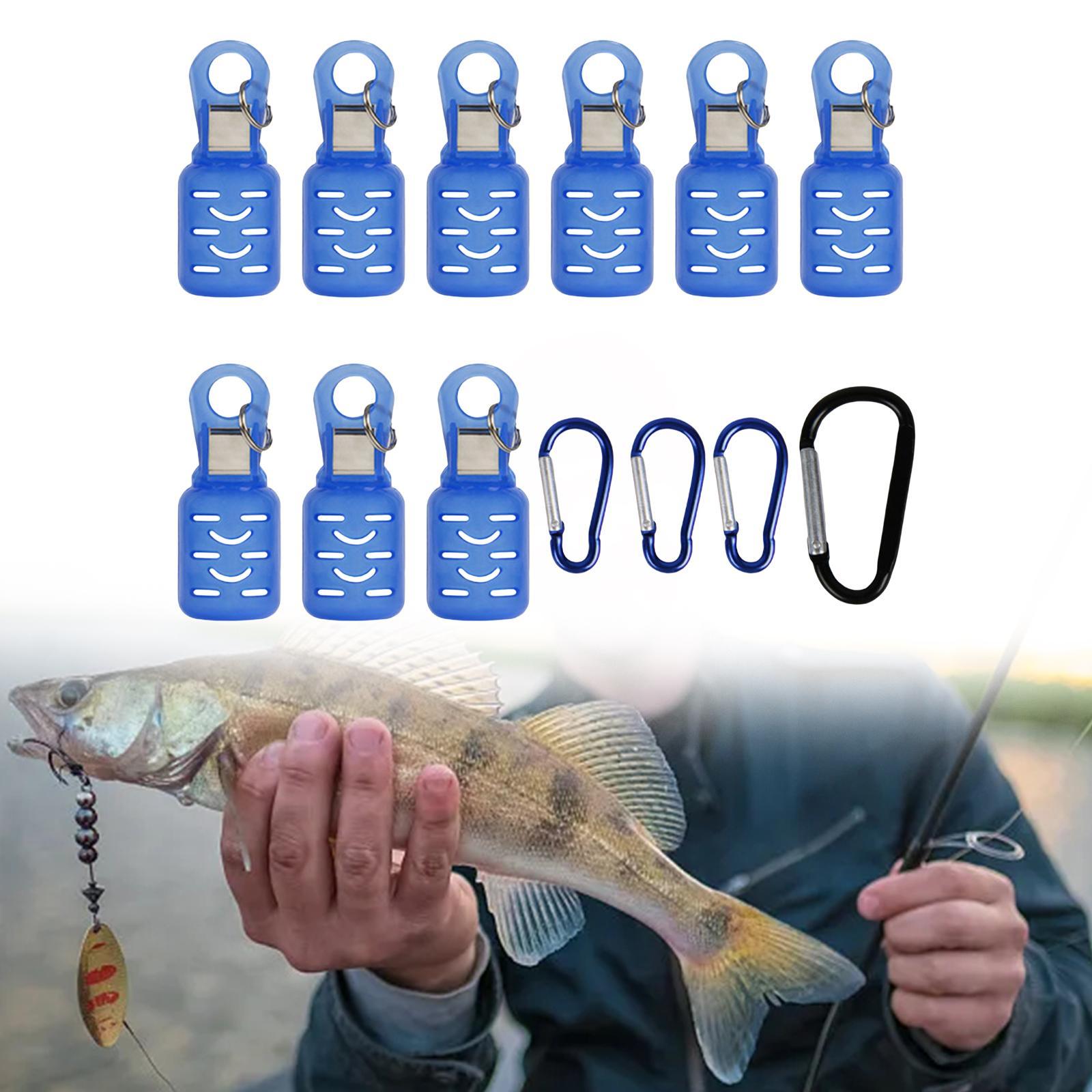 9Pcs Fishing Squid Hooks Cover Fishing Jigs Lure Covers with 4 Carabiners Umbrella Hooks Cover Strong Hooks  Fishing Tackle Tools