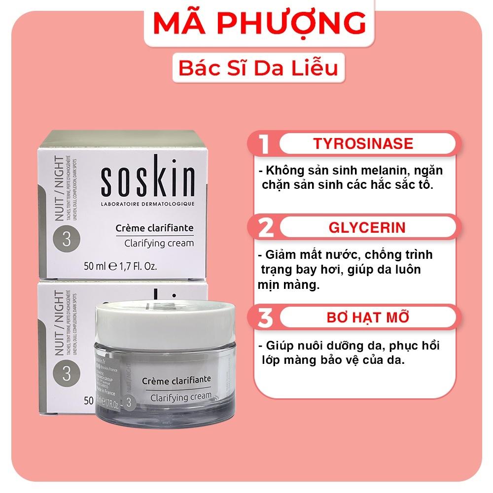 KEM DƯỠNG TRẮNG MỜ NÁM SOSKIN CLARIFIYING CREAM