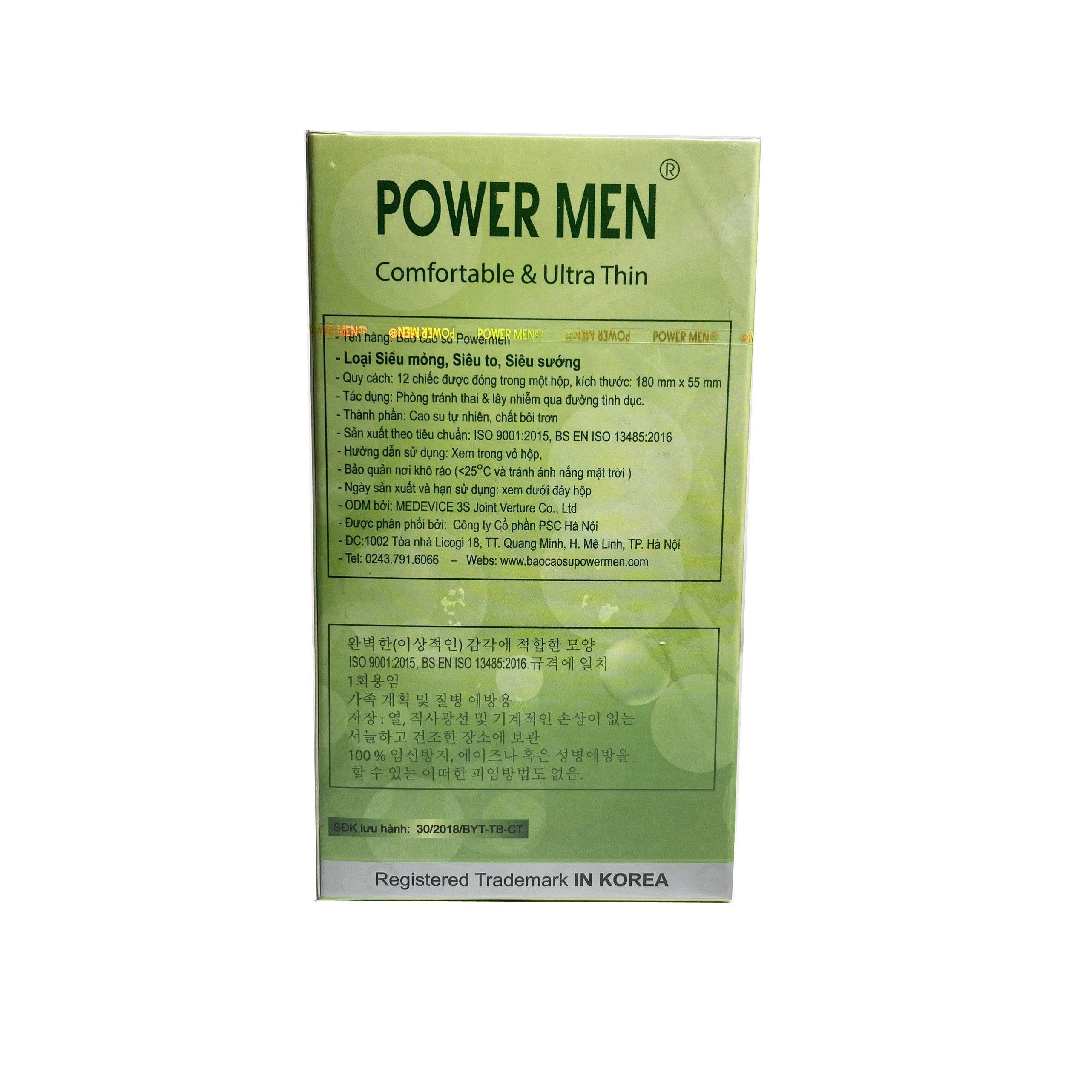 Bcs Size To 55mm Mỏng Trơn Power Men Comfortable Ultra Thin - Hàng Chính Hãng 100% - Che Tên Sản Phẩm