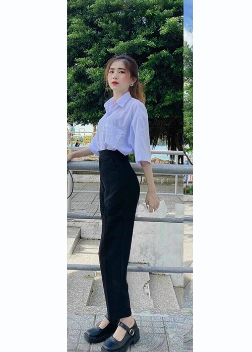 Set Áo Sơ Mi Và Quần Tây Lưng Thun Thời Trang
